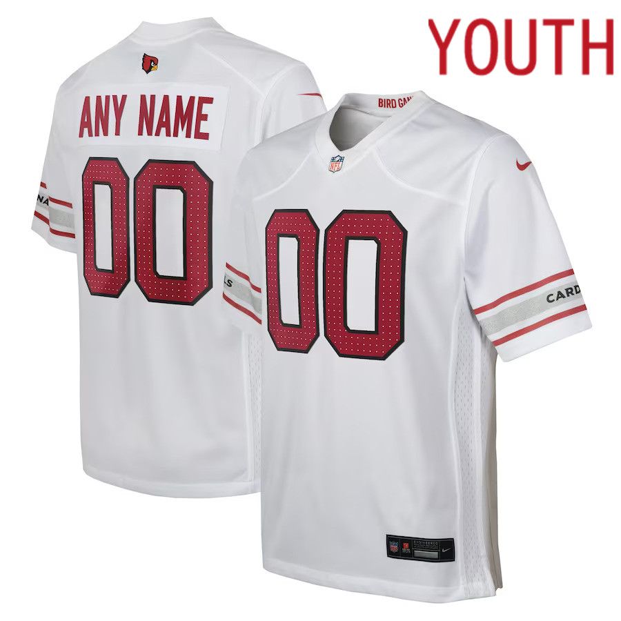 Youth Arizona Cardinals Nike White Custom Game NFL Jersey->youth nfl jersey->Youth Jersey